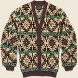 Boa Jacquard Cardigan - Brown - BEAMS+ - STAG Provisions - Tops - Sweater