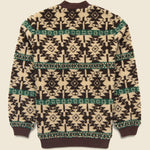 Boa Jacquard Cardigan - Brown - BEAMS+ - STAG Provisions - Tops - Sweater