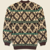 Boa Jacquard Cardigan - Brown - BEAMS+ - STAG Provisions - Tops - Sweater