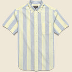 Short Sleeve Shadow Stripe - Light Blue/Yellow - BEAMS+ - STAG Provisions - Tops - S/S Woven - Stripe