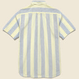 Short Sleeve Shadow Stripe - Light Blue/Yellow - BEAMS+ - STAG Provisions - Tops - S/S Woven - Stripe
