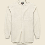 Band Collar Herringbone Pullover - Natural - BEAMS+ - STAG Provisions - Tops - L/S Woven - Solid