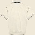 Half-Zip Fleece Polo - Oatmeal - BEAMS+ - STAG Provisions - Tops - S/S Knit