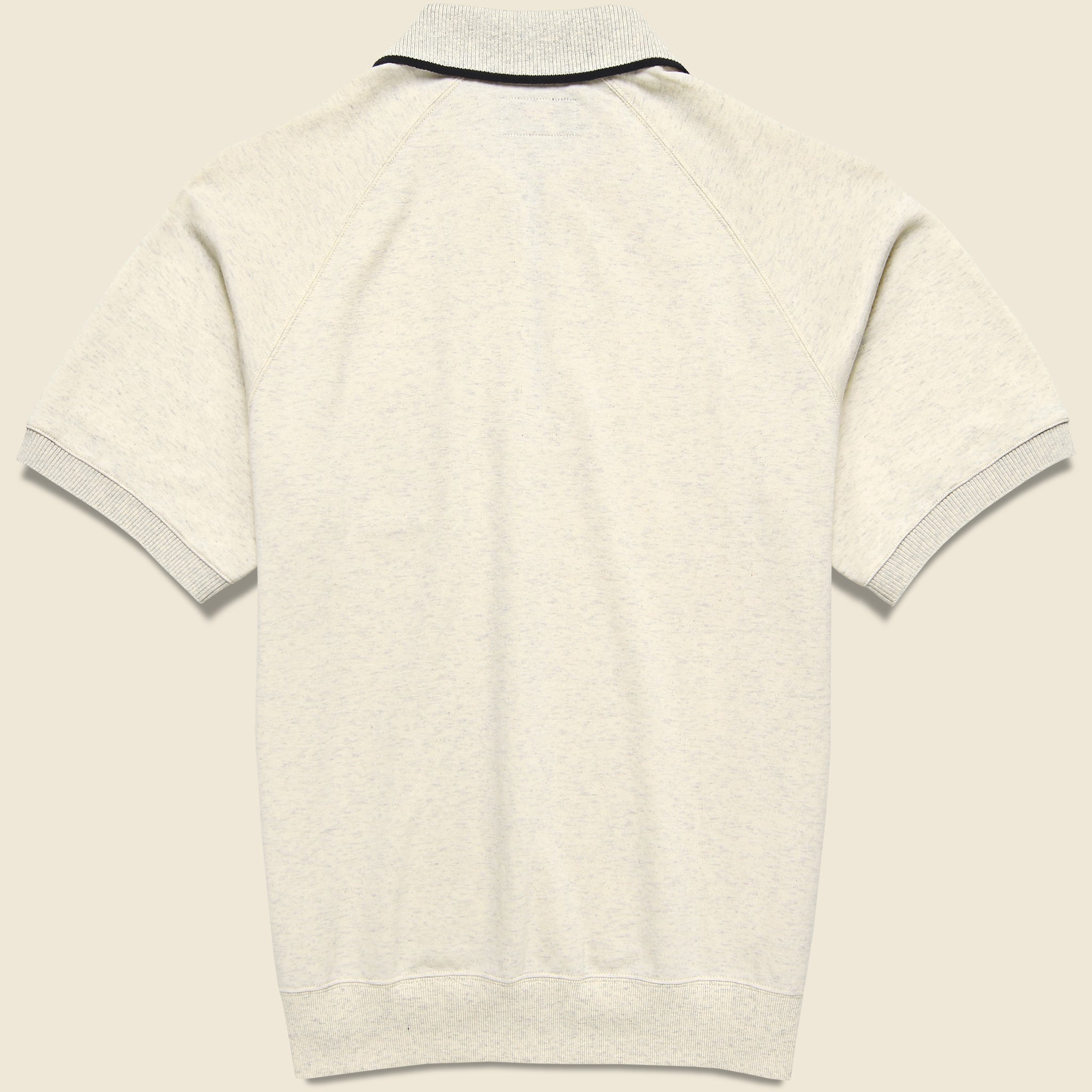 Half-Zip Fleece Polo - Oatmeal - BEAMS+ - STAG Provisions - Tops - S/S Knit