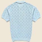 Mesh Zip Polo - Sax - BEAMS+ - STAG Provisions - Tops - S/S Knit