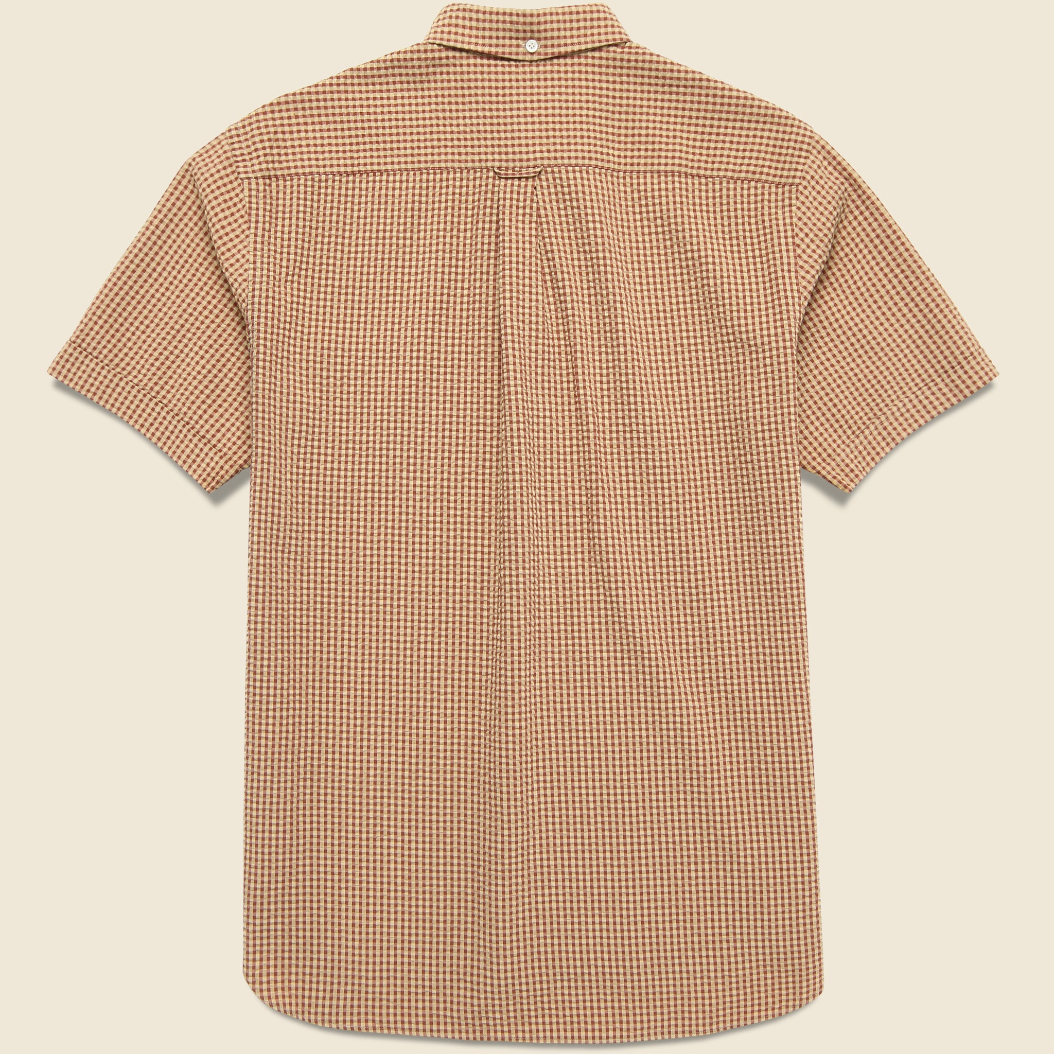 
                          Pullover Short Sleeve Seersucker Shirt - Light Brown - BEAMS+ - STAG Provisions - Tops - S/S Woven - Seersucker
                        