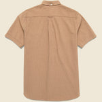 Pullover Short Sleeve Seersucker Shirt - Light Brown - BEAMS+ - STAG Provisions - Tops - S/S Woven - Seersucker