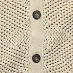 Argyle Mesh Cardigan - Beige - BEAMS+ - STAG Provisions - Tops - Sweater