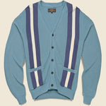 Jacquard Stripe Cardigan - Sax - BEAMS+ - STAG Provisions - Tops - Sweater