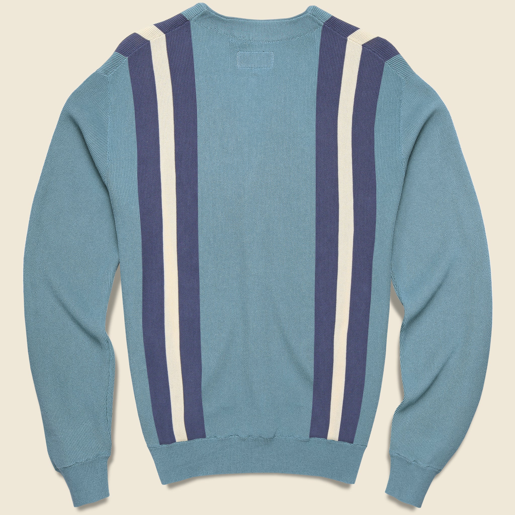 
                          Jacquard Stripe Cardigan - Sax - BEAMS+ - STAG Provisions - Tops - Sweater
                        