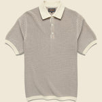 Washi Knit Polo - White - BEAMS+ - STAG Provisions - Tops - S/S Knit
