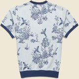 Knit Jacquard Bird Tee - White - BEAMS+ - STAG Provisions - Tops - S/S Knit