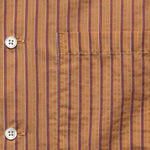 Open Collar Bumpy Stripe Shirt - Orange - BEAMS+ - STAG Provisions - Tops - S/S Woven - Stripe