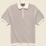 Washi Knit Polo - Off White - BEAMS+ - STAG Provisions - Tops - S/S Knit