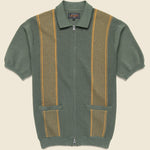 Zip Knit Polo - Olive - BEAMS+ - STAG Provisions - Tops - S/S Knit