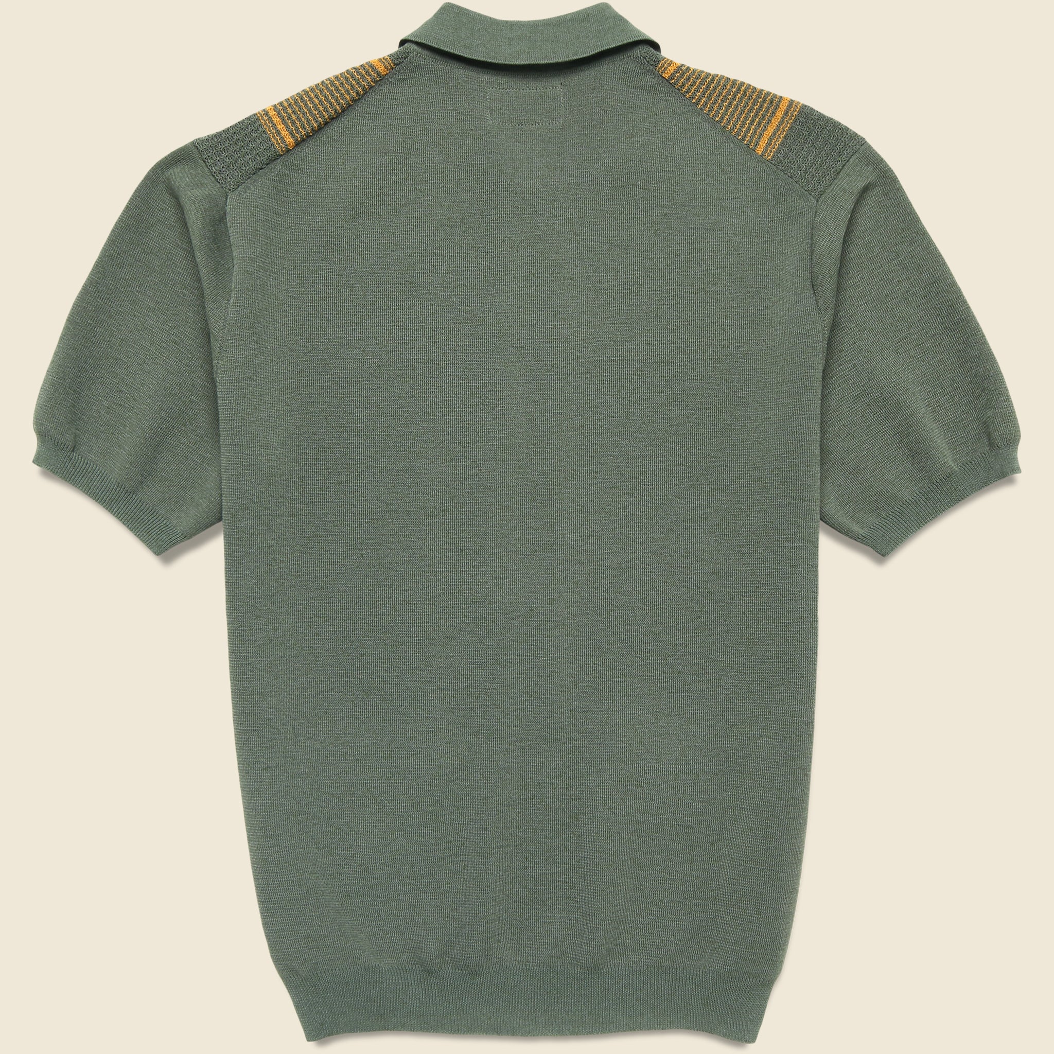 
                          Zip Knit Polo - Olive - BEAMS+ - STAG Provisions - Tops - S/S Knit
                        