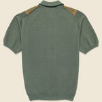 Zip Knit Polo - Olive - BEAMS+ - STAG Provisions - Tops - S/S Knit