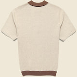 Half Zip Knit Polo - Giraffe - BEAMS+ - STAG Provisions - Tops - S/S Knit
