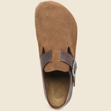 London Clog - Dark Tea Suede/Habana Leather - Birkenstock - STAG Provisions - Shoes - Sandals / Flops