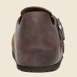London Clog - Dark Tea Suede/Habana Leather - Birkenstock - STAG Provisions - Shoes - Sandals / Flops