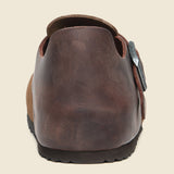 London Clog - Dark Tea Suede/Habana Leather - Birkenstock - STAG Provisions - Shoes - Sandals / Flops