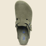 Boston Soft Footbed Clog - Tonal Thyme Suede - Birkenstock - STAG Provisions - Shoes - Sandals / Flops