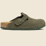 Boston Suede Clog - Thyme - Birkenstock - STAG Provisions - Shoes - Sandals / Flops