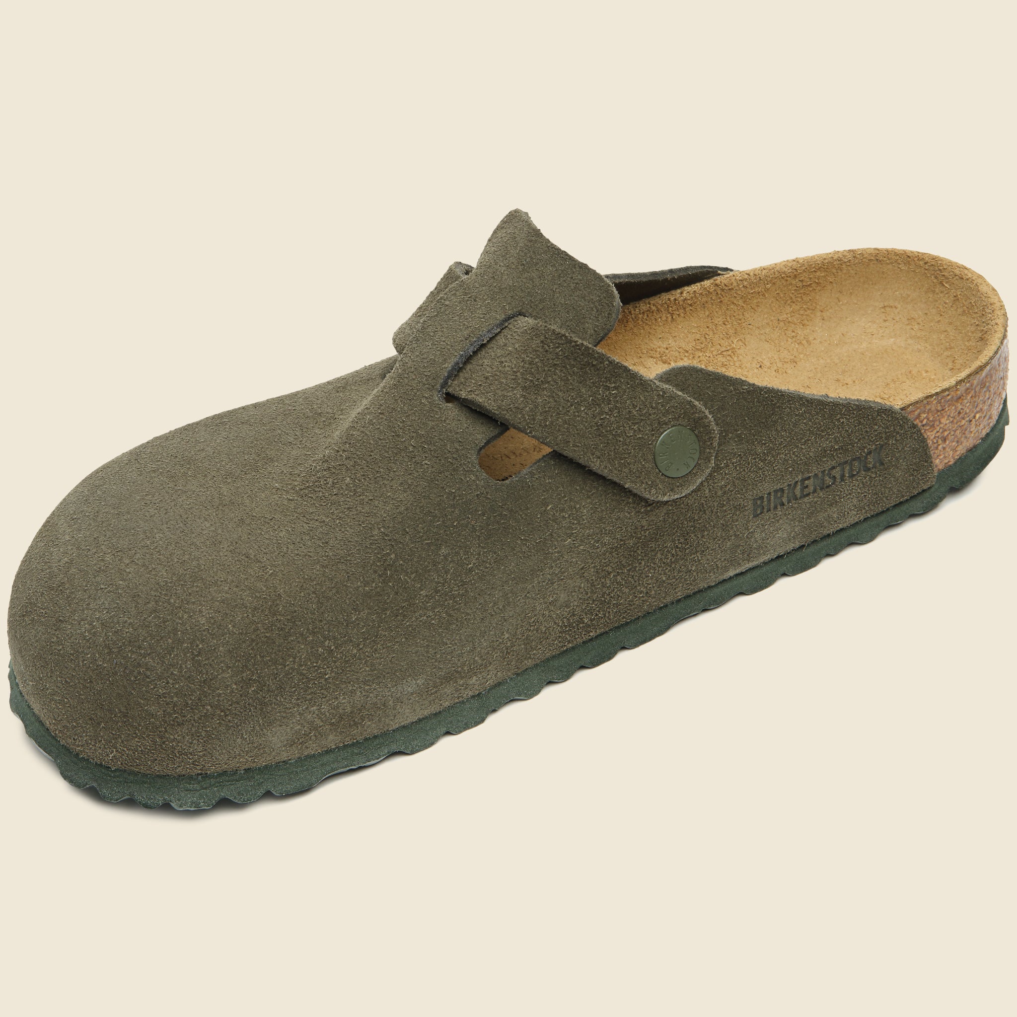 Boston Suede Clog - Thyme - Birkenstock - STAG Provisions - Shoes - Sandals / Flops
