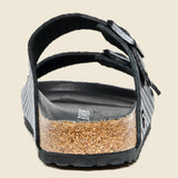 Arizona Woven Embossed Sandal - Black/Leather - Birkenstock - STAG Provisions - Shoes - Sandals / Flops