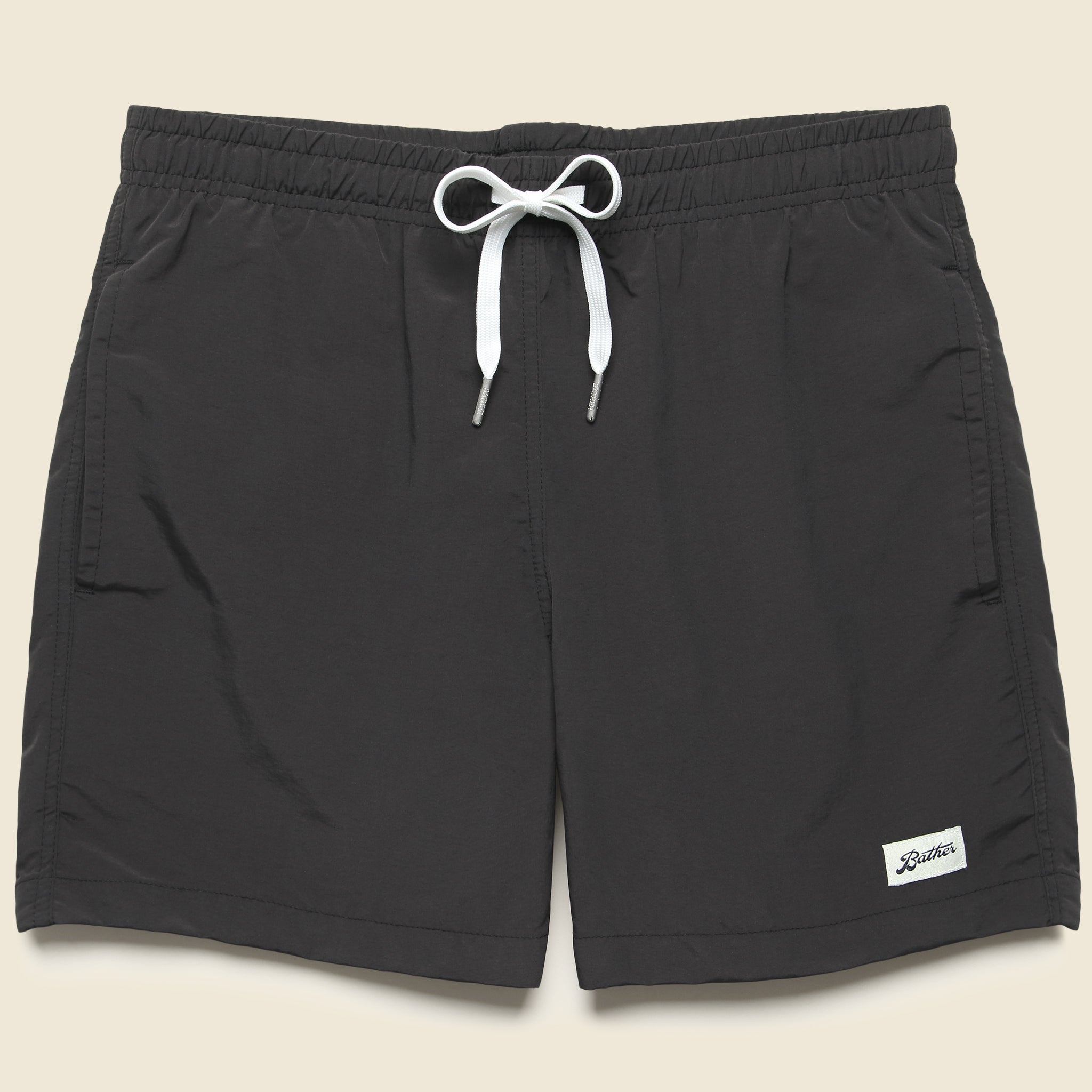 5.5" Solid Swim Trunks - Black