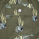 5.5" Cactus Print Swim Trunks - Dark Green - Bather - STAG Provisions - Shorts - Swim