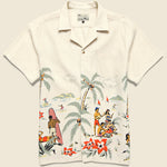 Trippin Beach Camp Shirt - Natural - Bather - STAG Provisions - Tops - S/S Woven - Other Pattern