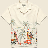 Trippin Beach Camp Shirt - Natural - Bather - STAG Provisions - Tops - S/S Woven - Other Pattern