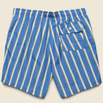 5.5" Fine Stripe Swim Trunks - Blue/Yellow/White - Bather - STAG Provisions - Shorts - Swim