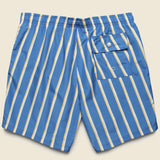 5.5" Fine Stripe Swim Trunks - Blue/Yellow/White - Bather - STAG Provisions - Shorts - Swim