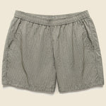4.5" Seersucker Swim Trunks - Grey - Bather - STAG Provisions - Shorts - Swim
