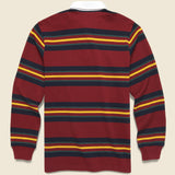 Oregon Rugby Shirt - Starco Stripe/Bordeaux - Carhartt WIP - STAG Provisions - Tops - L/S Knit