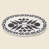 Hand Painted Floral Design Stonewater Platter - Black/Cream - Home - STAG Provisions - Home - Art & Accessories - Tray