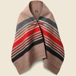Merino Wool Blanket Poncho - Dark Beige Multi - Chamula - STAG Provisions - Outerwear - Coat / Jacket