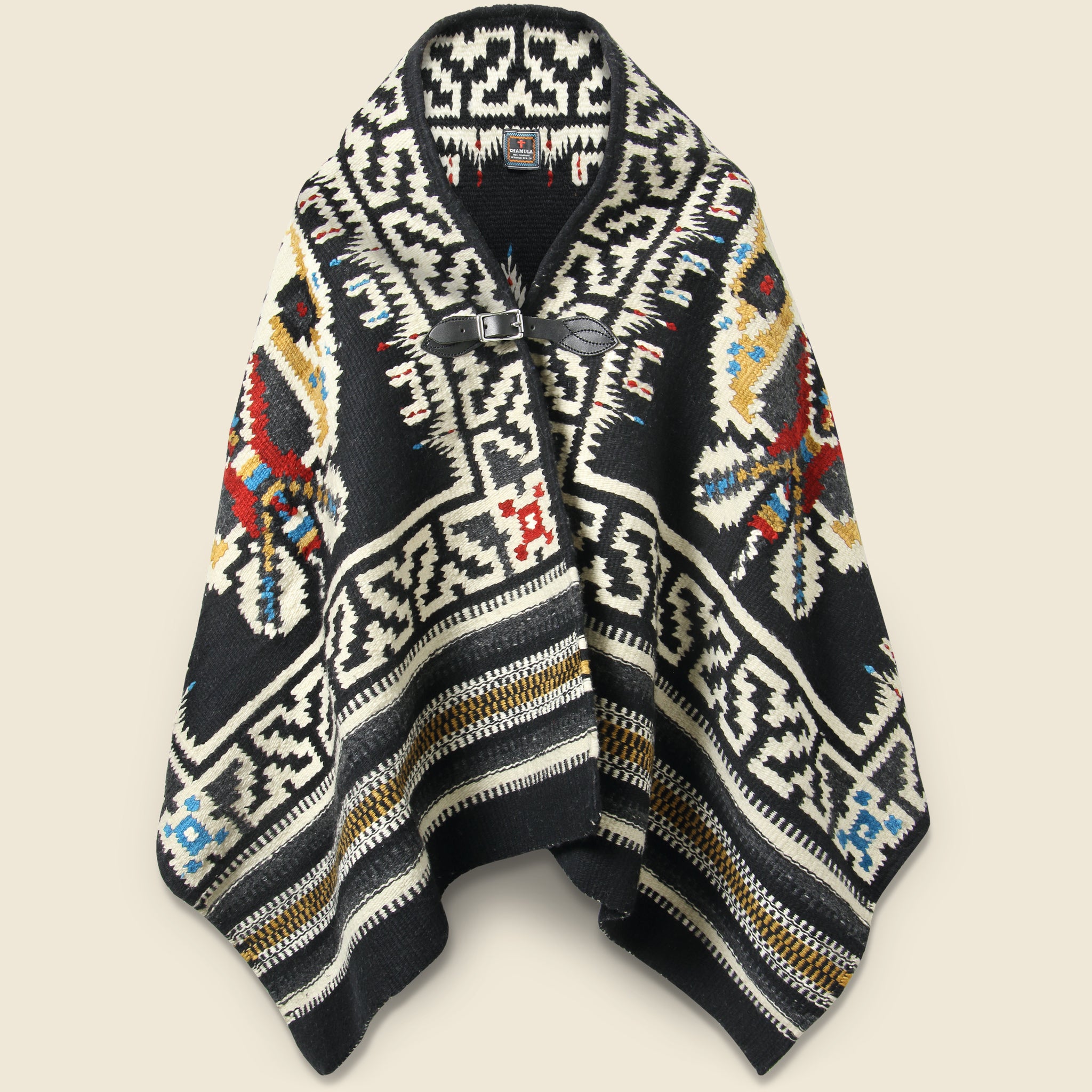 Merino Wool Blanket Poncho - Butterfly - Chamula - STAG Provisions - Outerwear - Coat / Jacket