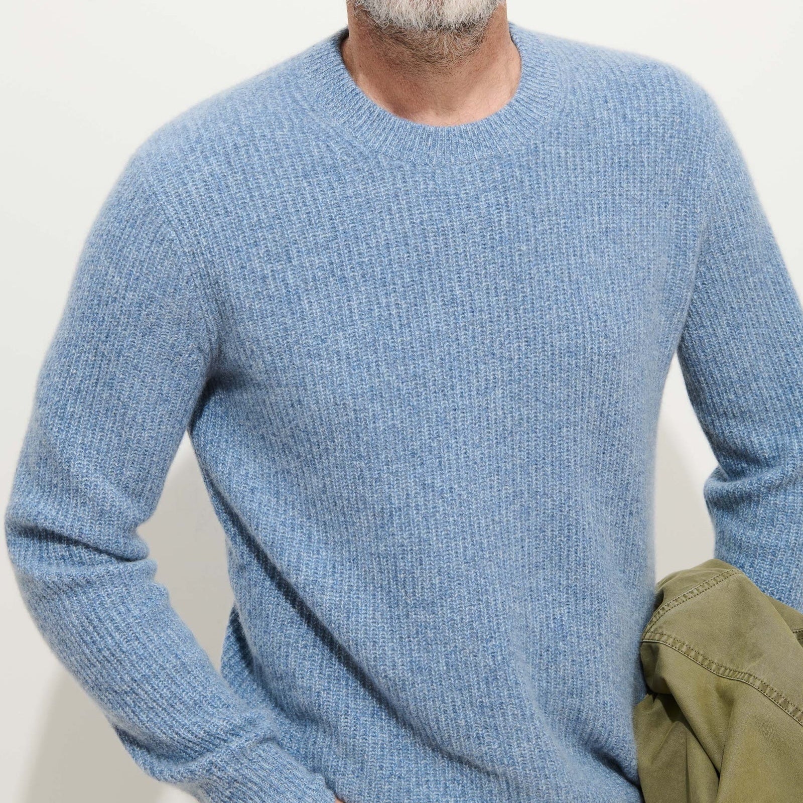 Cashmere Jordan Sweater - Dusty Blue - Alex Mill - STAG Provisions - Tops - Sweater