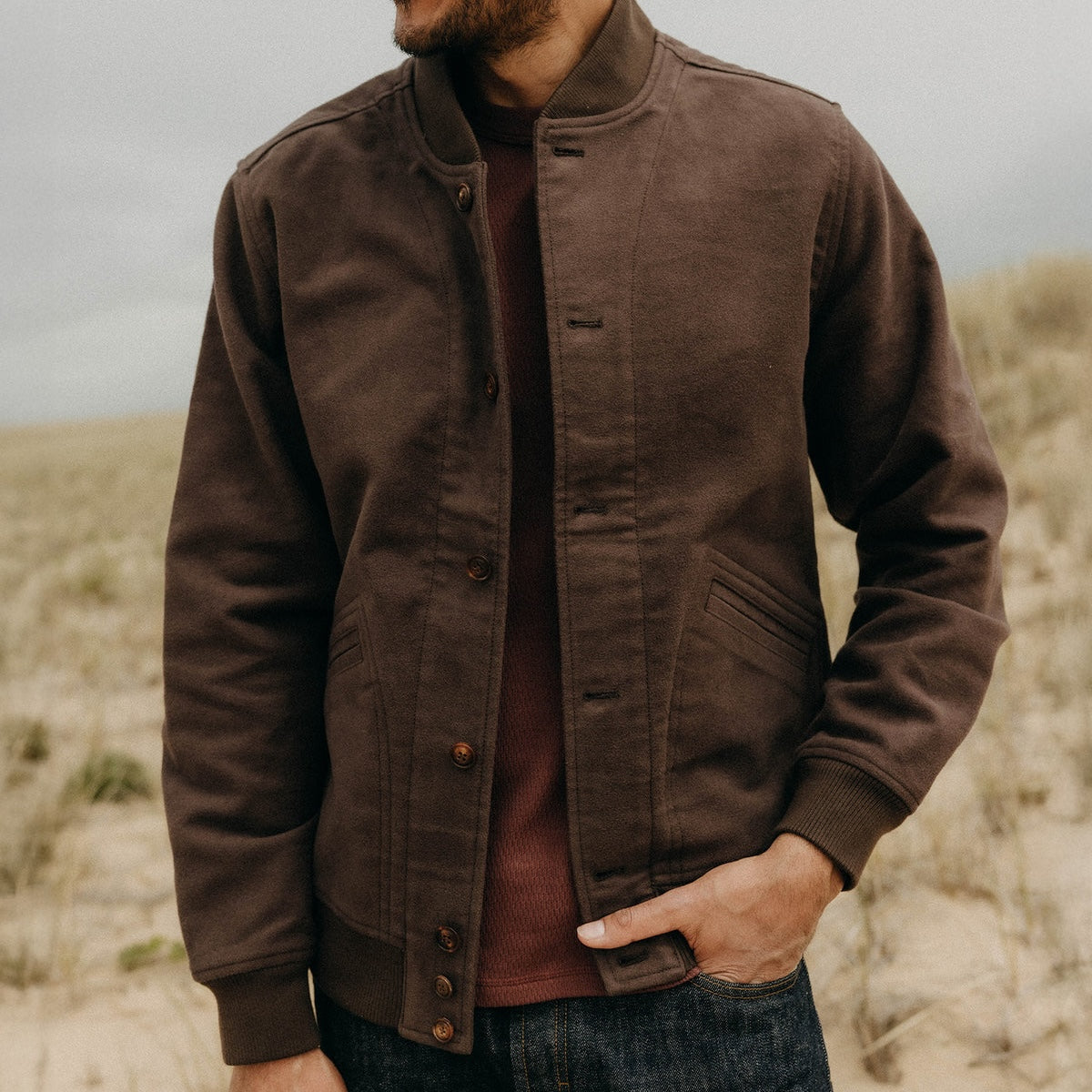 
                          Cockpit Bomber Jacket - Soil Moleskin - Taylor Stitch - STAG Provisions - Outerwear - Coat / Jacket
                        