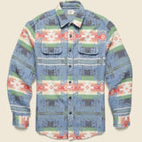 Good Feather Canyon Overshirt - Cobalt Star Nation - Faherty - STAG Provisions - Tops - L/S Woven - Overshirt