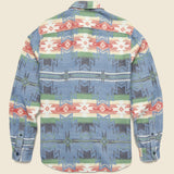 Good Feather Canyon Overshirt - Cobalt Star Nation - Faherty - STAG Provisions - Tops - L/S Woven - Overshirt