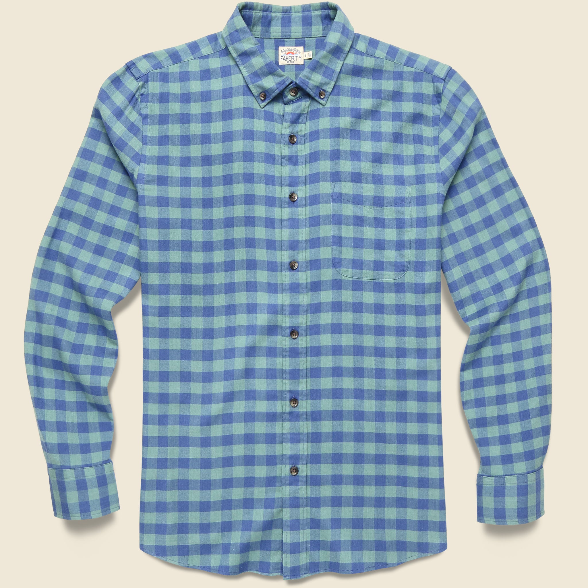 All Time Shirt - Moss Cove Gingham - Faherty - STAG Provisions - Tops - L/S Woven - Plaid