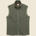 Epic Quilted Fleece Vest - Olive Melange - Faherty - STAG Provisions - Outerwear - Vest