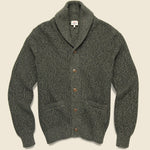 Marled Cotton Cardigan - Olive Peak Marl - Faherty - STAG Provisions - Tops - Sweater