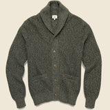 Marled Cotton Cardigan - Olive Peak Marl - Faherty - STAG Provisions - Tops - Sweater