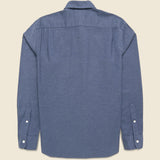 Supima Oxford Shirt - Navy Heather - Faherty - STAG Provisions - Tops - L/S Woven - Solid