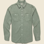 Chambray Workshirt - Desert Olive - Faherty - STAG Provisions - Tops - L/S Woven - Solid